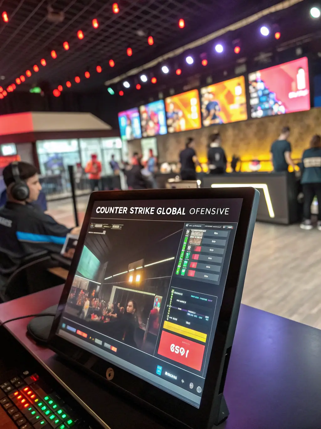 A vibrant image featuring a Counter-Strike: Global Offensive (CS:GO) tournament, with in-game action and betting options overlaid, highlighting the excitement of CS:GO betting on GGBBBET.