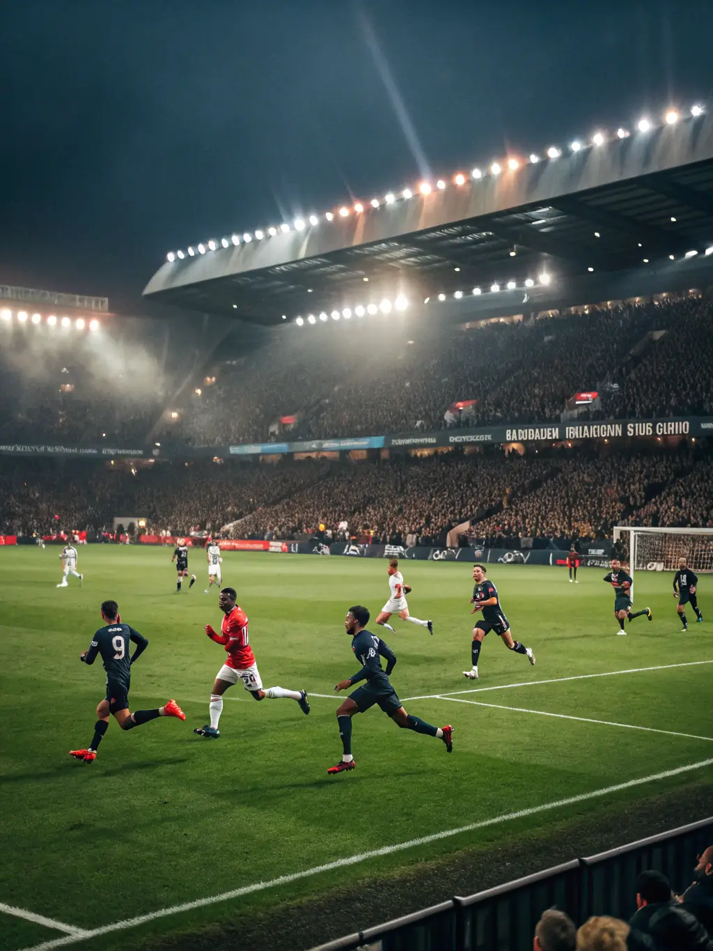 A vibrant image of a soccer match in a packed stadium, capturing the excitement and energy of the game. This image represents the traditional sports betting options available on GGBBBET.