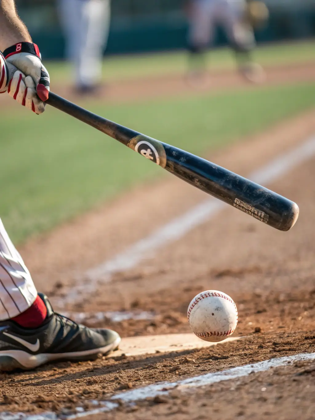 A baseball player swinging the bat during a game, capturing the focus and precision involved in baseball, promoting baseball betting on GGBBBET.
